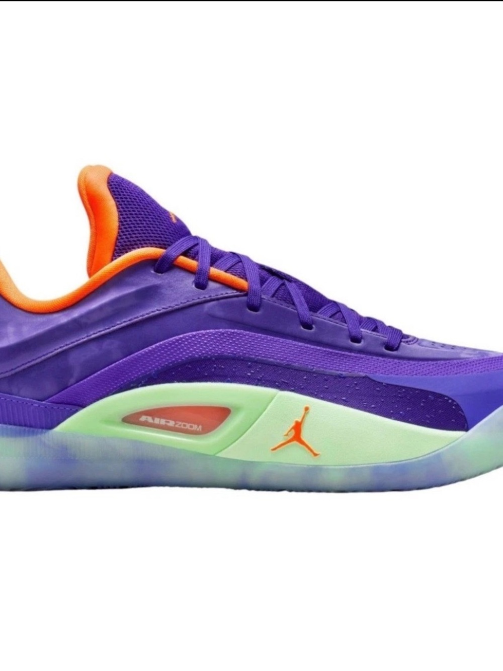 Jordan Zion 4 Air Zoom Basketball Shoes Purple Orange Men's size 9.
FB1802-500